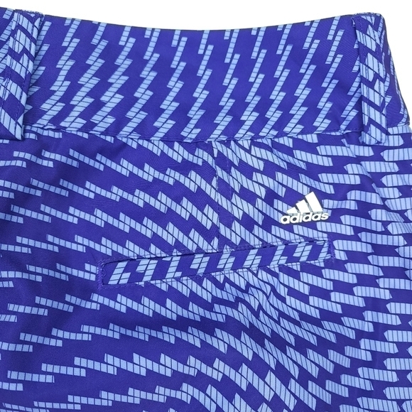 New Adidas Pocketed Blue Patterned Skort Sz 6 - Picture 8 of 12